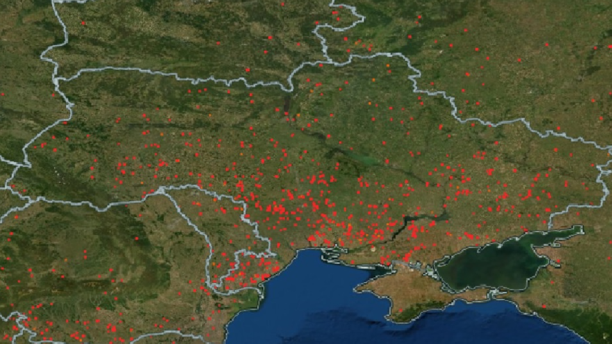 NASA оприлюднила мапу ймовірних пожеж у світі зі значними осередками в Україні. Думка експерта